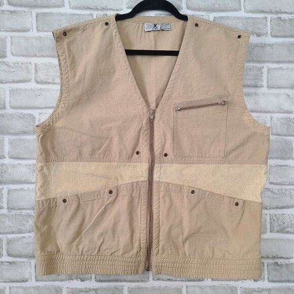 Vintage Nexxt Hunting Fishing Cotton Outdoor Vest Large - Picture 1 of 7